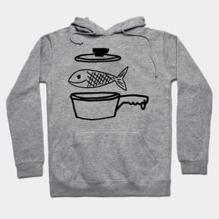 Retro Kitchen Fish Design Hoodie